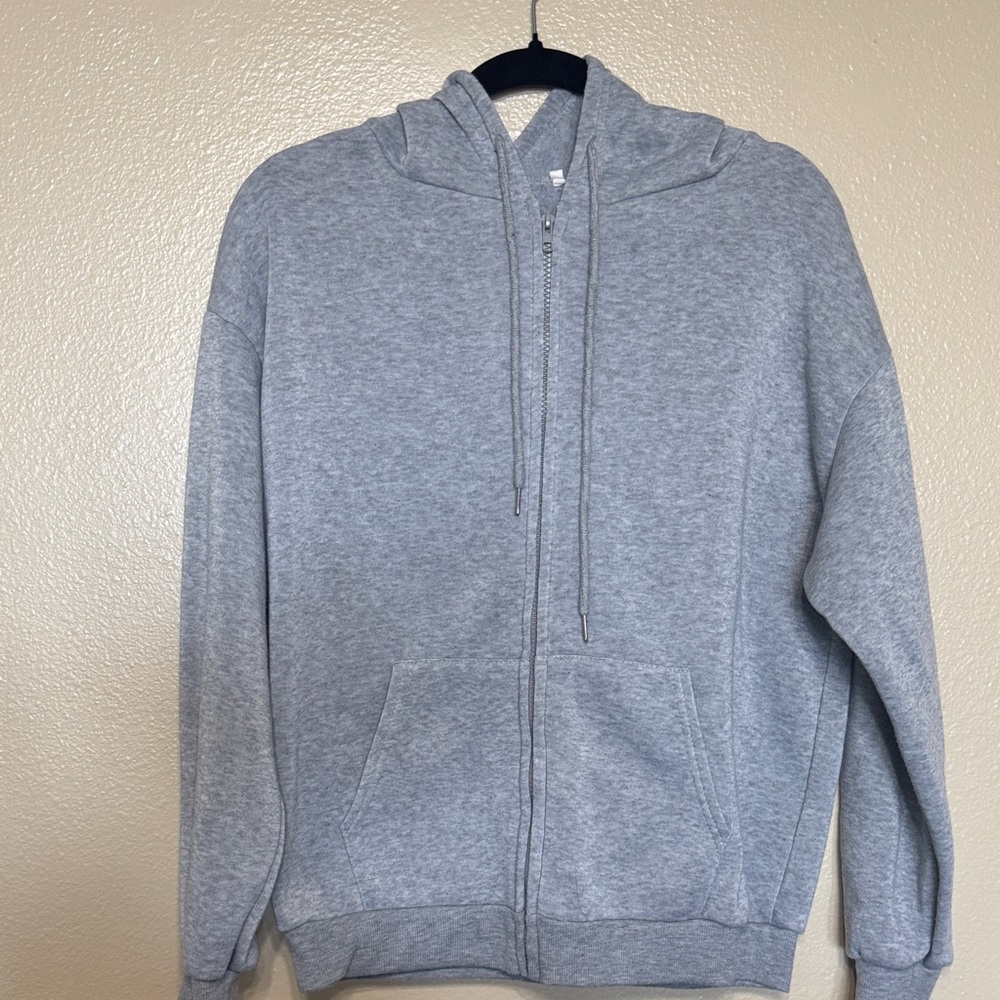 Men's Gray Zip-Up Hoodie